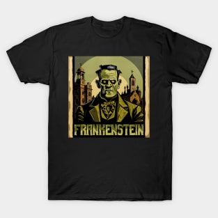 Frankenstein Horror Art T-Shirt